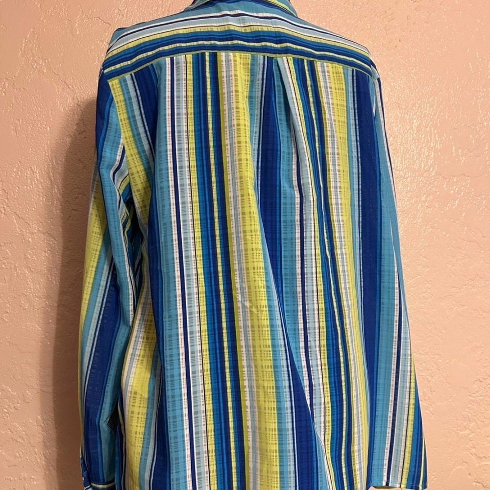 Kim Rogers Colorful Striped Button-Up Shirt - Picture 3 of 7